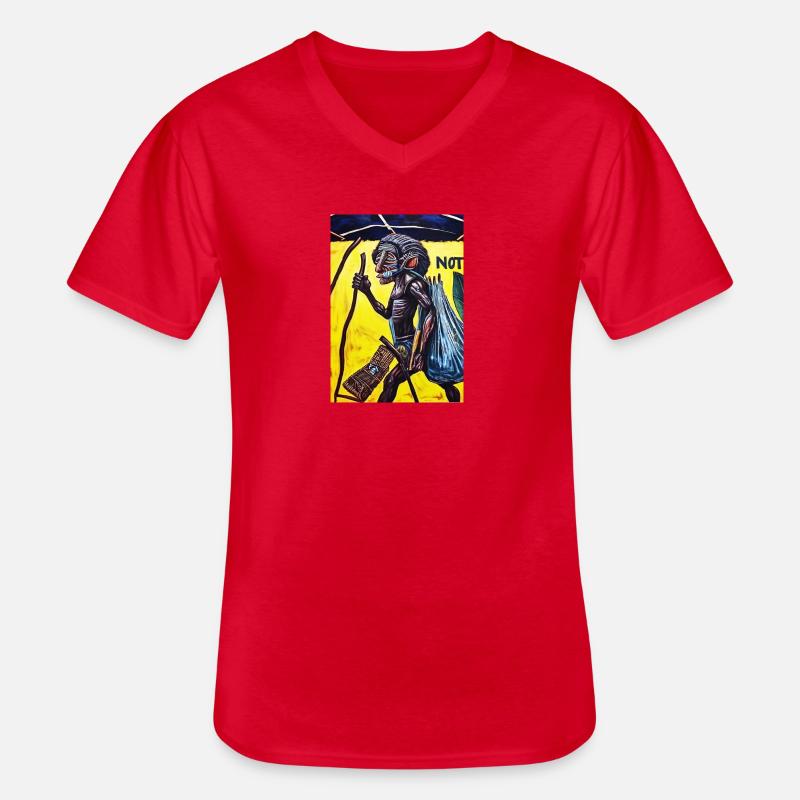 hunter51 fm - Männer-T-Shirt mit V-Ausschnitt - Rot