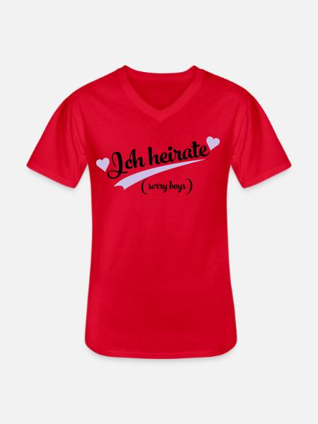 lustiger spruch - Männer-T-Shirt mit V-Ausschnitt - Rot