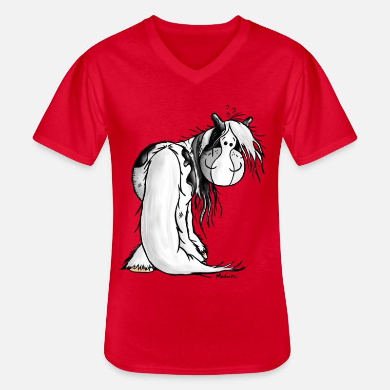 Irish Tinker Pferd - Horse - Schecke - Männer-T-Shirt mit V-Ausschnitt - Rot