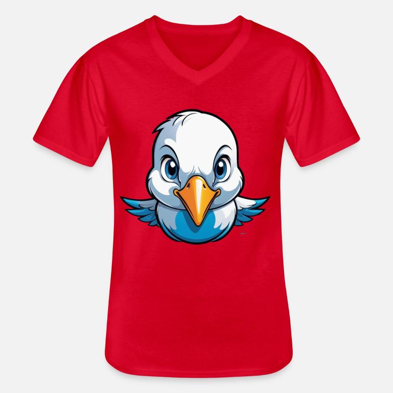 Kleines Täubchen Flieger-Ass - Männer-T-Shirt mit V-Ausschnitt - Rot