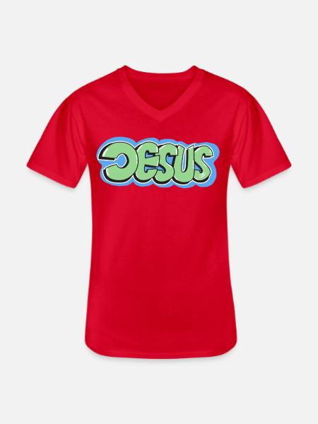 Jesus - Men's V-Neck T-Shirt - red