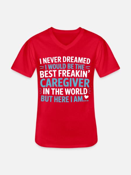 Beste Pflegerin Der Welt Design - Männer-T-Shirt mit V-Ausschnitt - Rot