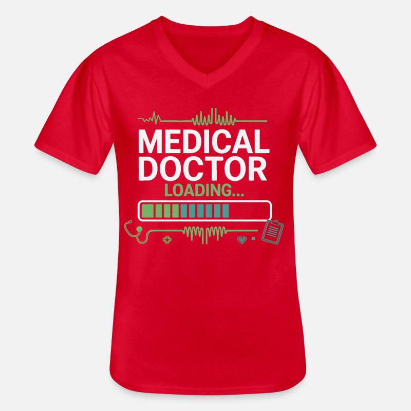 Medizinischer Doktor Loading - Männer-T-Shirt mit V-Ausschnitt - Rot