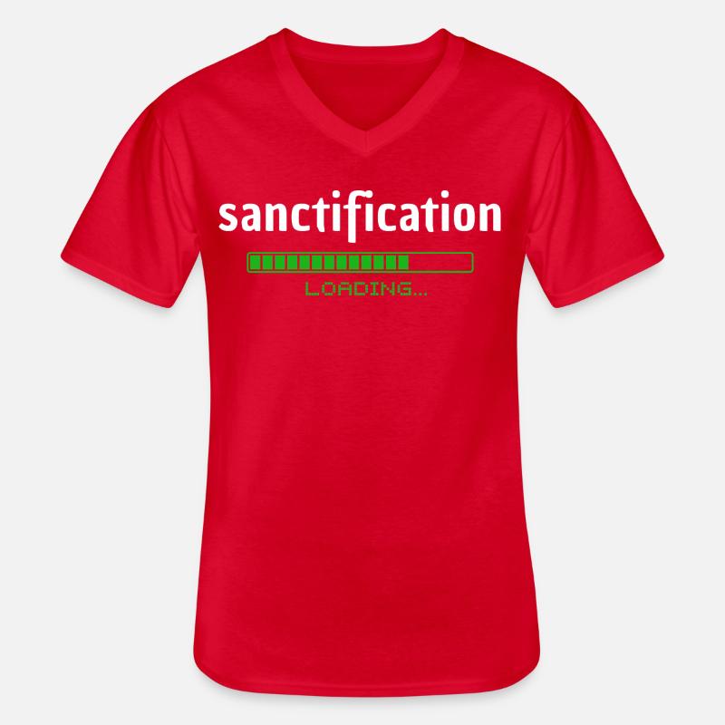Sanctification - Heiligung - loading - christlich - Männer-T-Shirt mit V-Ausschnitt - Rot