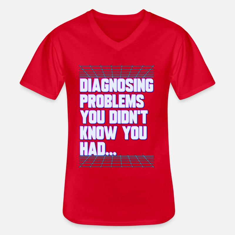 Nurse Practitioner Diagnosing Problems Nursing - Men's V-Neck T-Shirt - red