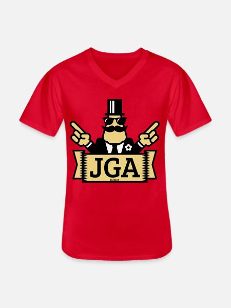 JGA Handzeichen (Junggesellenabschied / 3C) - Männer-T-Shirt mit V-Ausschnitt - Rot