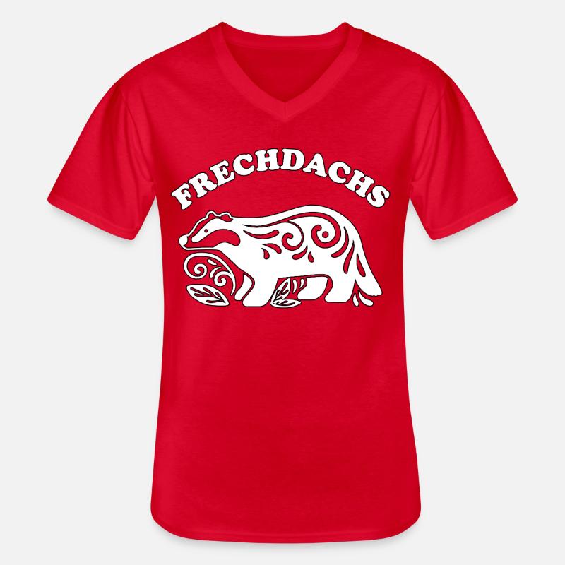 Frechdachs – Der freche Spitzbube - Männer-T-Shirt mit V-Ausschnitt - Rot