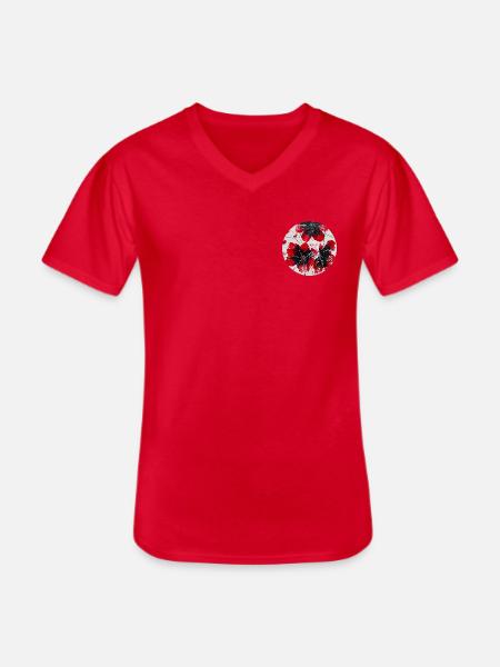 Flowers - Men's V-Neck T-Shirt - red