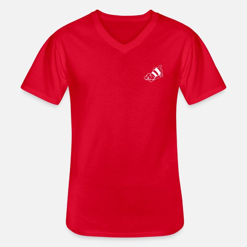 Chippin - Männer-T-Shirt mit V-Ausschnitt - Rot