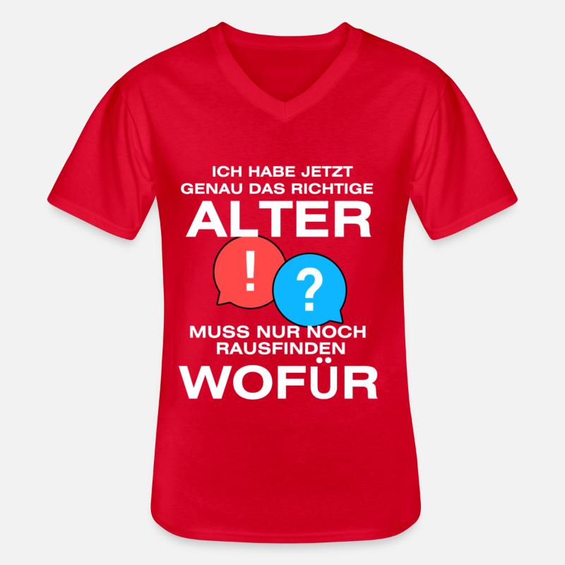 Genau das richtige Alter Chatblasen - Männer-T-Shirt mit V-Ausschnitt - Rot