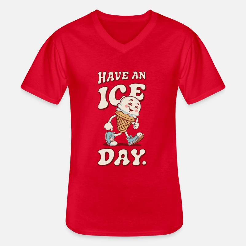Have a nice day - Männer-T-Shirt mit V-Ausschnitt - Rot