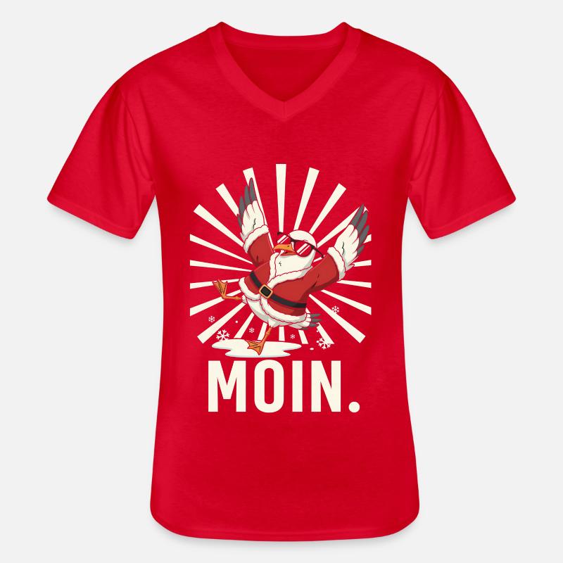 Weihnachtsmann-Möwe Santa-Kleidung Maritime - Männer-T-Shirt mit V-Ausschnitt - Rot