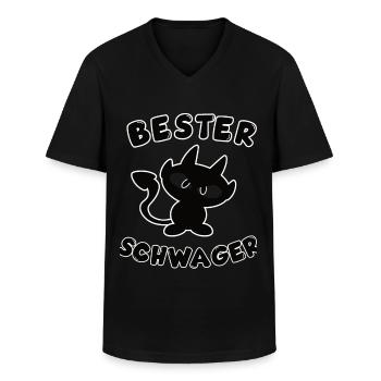 cool best brother-in-law design - Men's V-Neck T-Shirt - black - Front - AI Model Male 178 dark (178cm)
