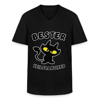 cool best naturopath design - Men's V-Neck T-Shirt - black - Front - AI Model Male 178 dark (178cm)