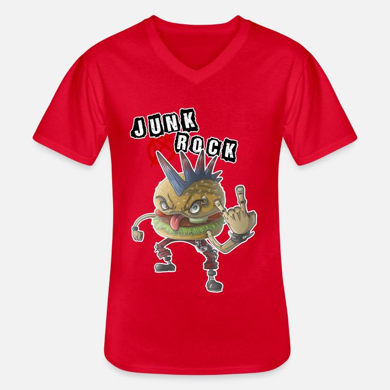 Junk Rock - Männer-T-Shirt mit V-Ausschnitt - Rot