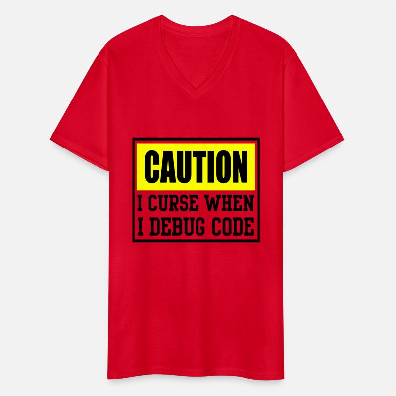 6 stages of debugging computer code coden bugs Men's V-Neck T-Shirt