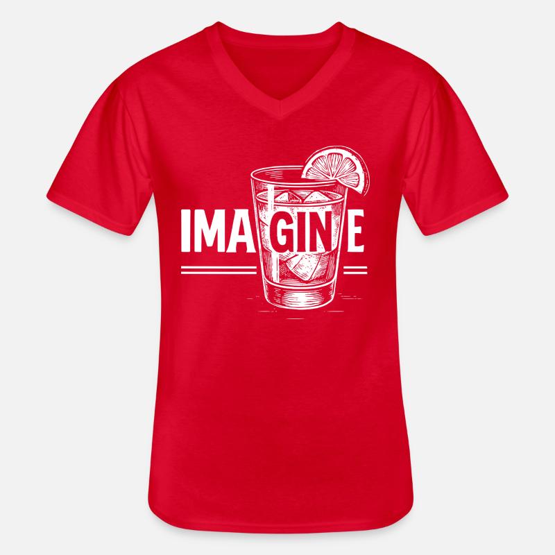 Imagine: Perfekte Geschenkidee! - Männer-T-Shirt mit V-Ausschnitt - Rot