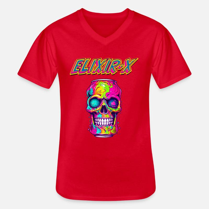 ELIXIR X - Männer-T-Shirt mit V-Ausschnitt - Rot