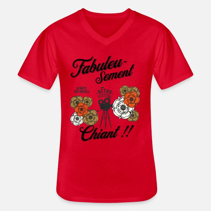 Fabelhaft langweilig!! - Männer-T-Shirt mit V-Ausschnitt - Rot