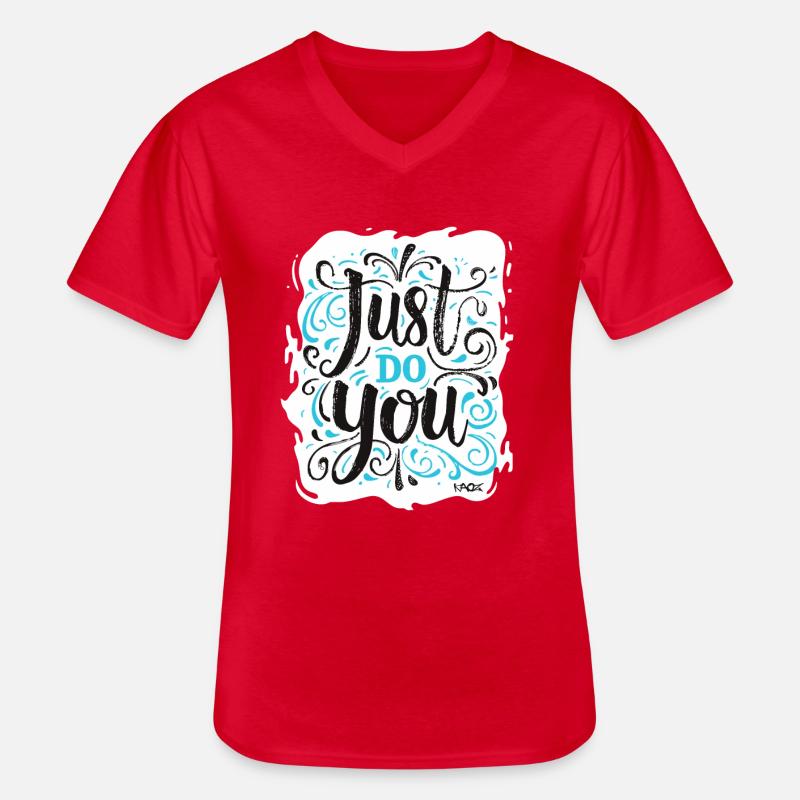 Soyez vous-même, tout simplement ! - T-shirt col V Homme - rouge