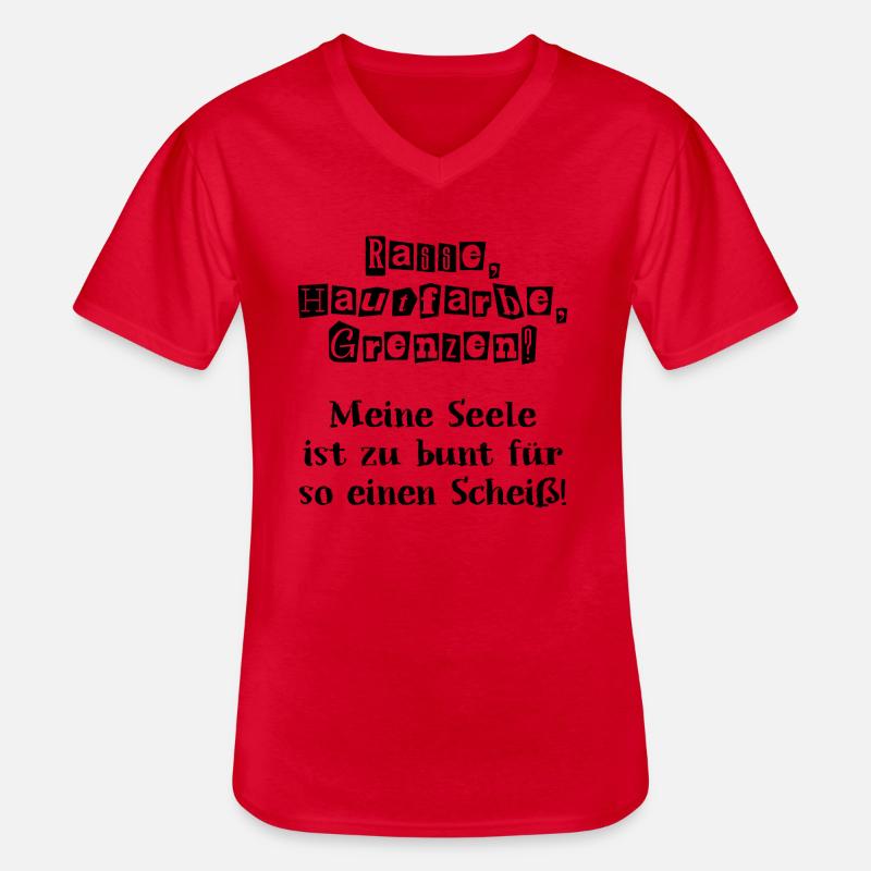 Bunte Seele - Männer-T-Shirt mit V-Ausschnitt - Rot