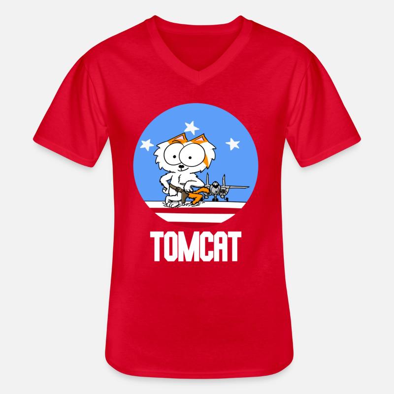 Tomcat - Männer-T-Shirt mit V-Ausschnitt - Rot