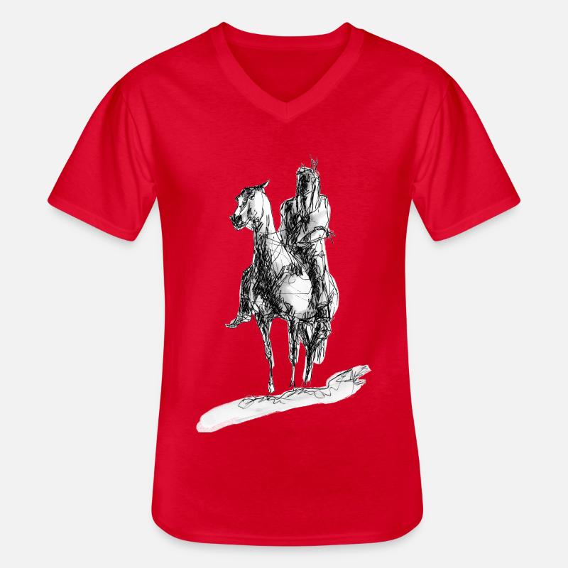 Der Indianer - Männer-T-Shirt mit V-Ausschnitt - Rot