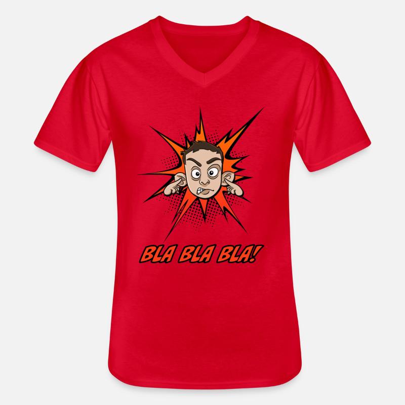 bla bla bla - Männer-T-Shirt mit V-Ausschnitt - Rot