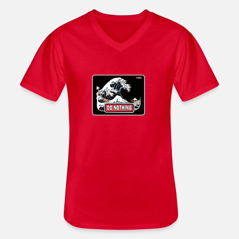 Tu nichts - Männer-T-Shirt mit V-Ausschnitt - Rot