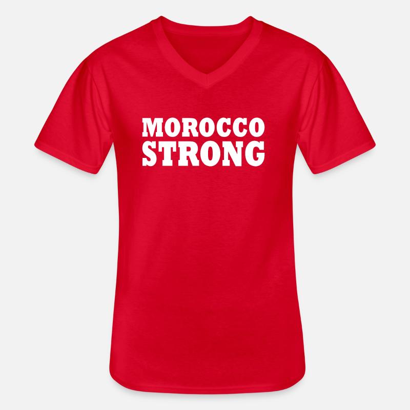 Morocco strong - Männer-T-Shirt mit V-Ausschnitt - Rot