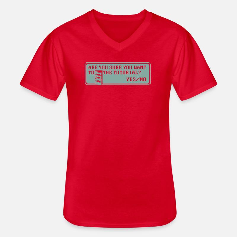 TUTORIAL - Men's V-Neck T-Shirt - red