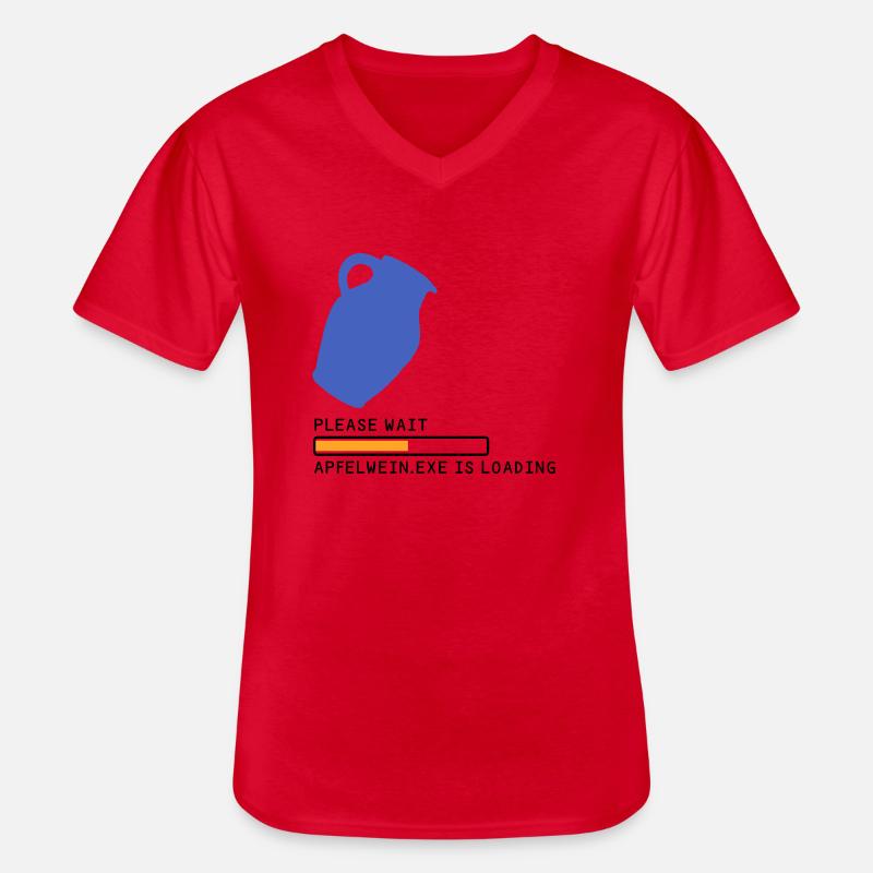 Bembel Loading please wait - Männer-T-Shirt mit V-Ausschnitt - Rot