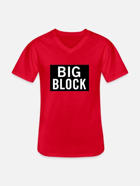 Gros bloc - T-shirt col V Homme - rouge