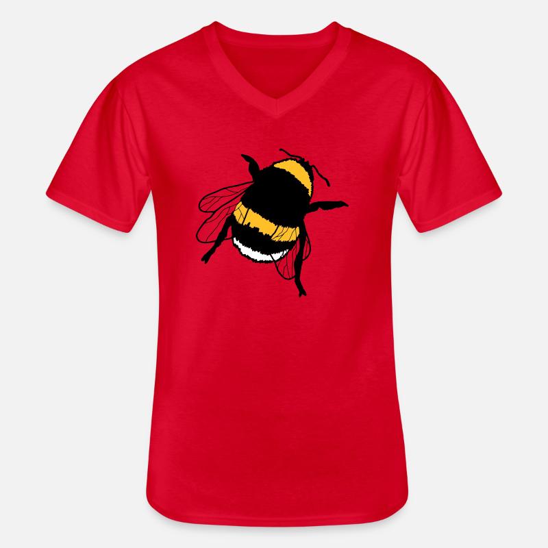 Hummel - Männer-T-Shirt mit V-Ausschnitt - Rot