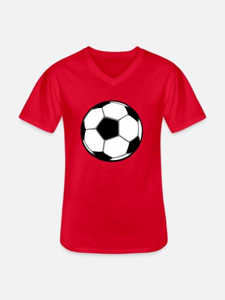Ballon - T-shirt col V Homme - rouge