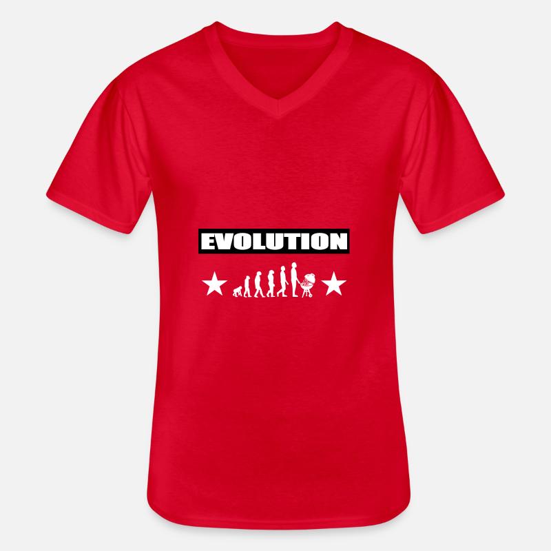 BBQ - Männer-T-Shirt mit V-Ausschnitt - Rot
