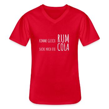 Cola Rum Cola mit Rum Rum mit cola - Männer-T-Shirt mit V-Ausschnitt - Rot - Vorne - AI Model Male 185 light (185cm)