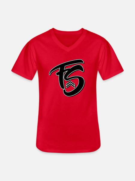 Fresh Style - Men's V-Neck T-Shirt - red