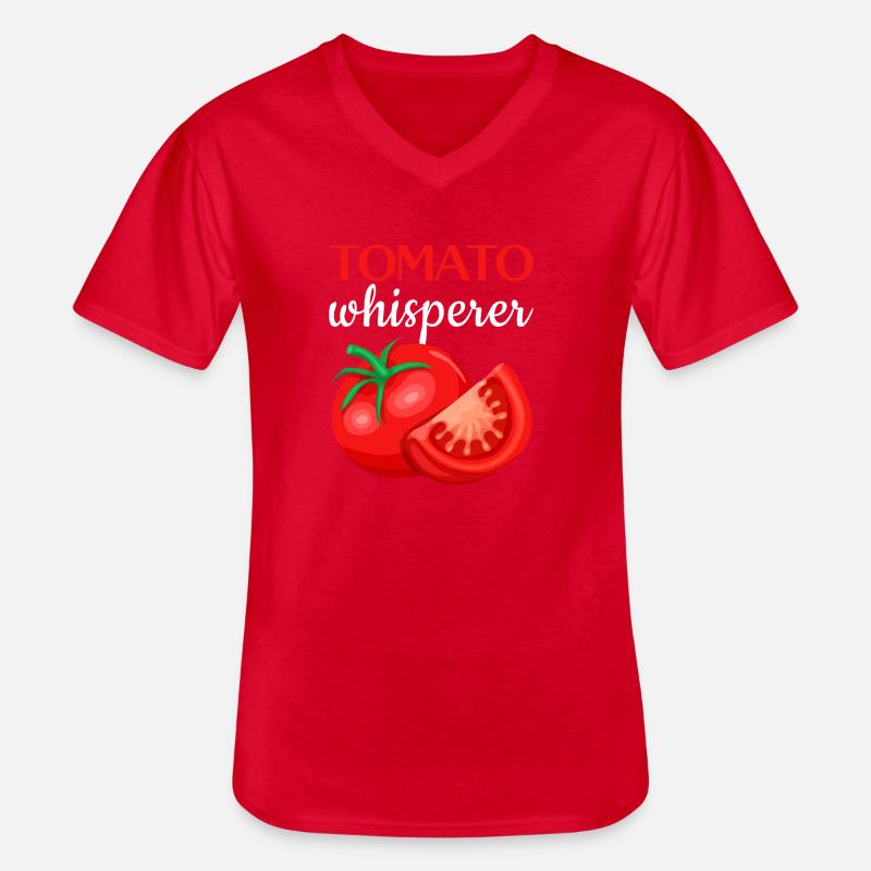 Tomato whisperer,Faming - Männer-T-Shirt mit V-Ausschnitt - Rot