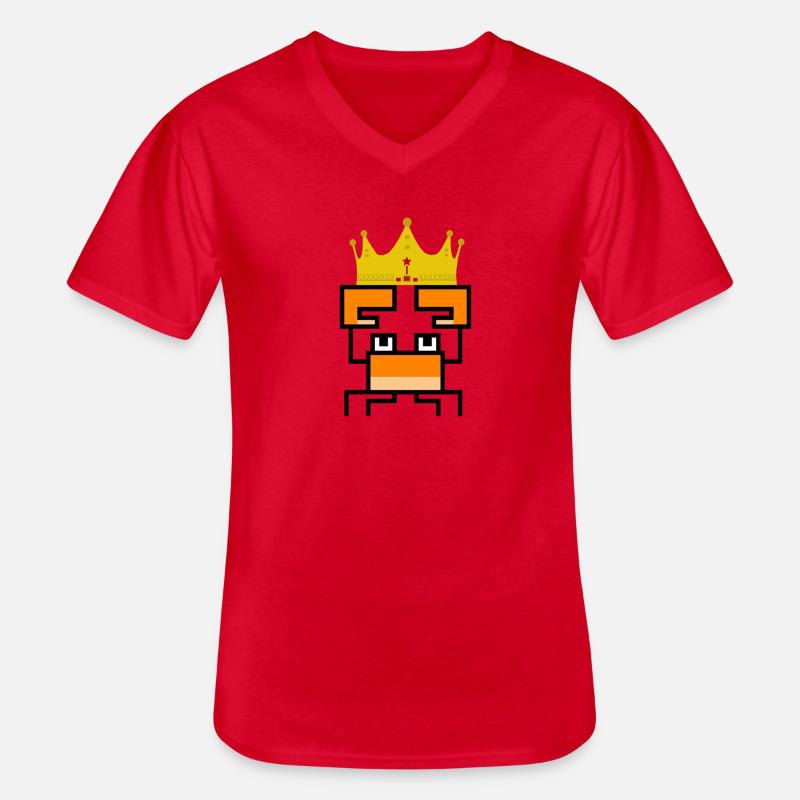 CrapCrown - Männer-T-Shirt mit V-Ausschnitt - Rot