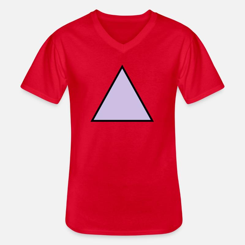forme de triangle hippie triangle - T-shirt col V Homme - rouge
