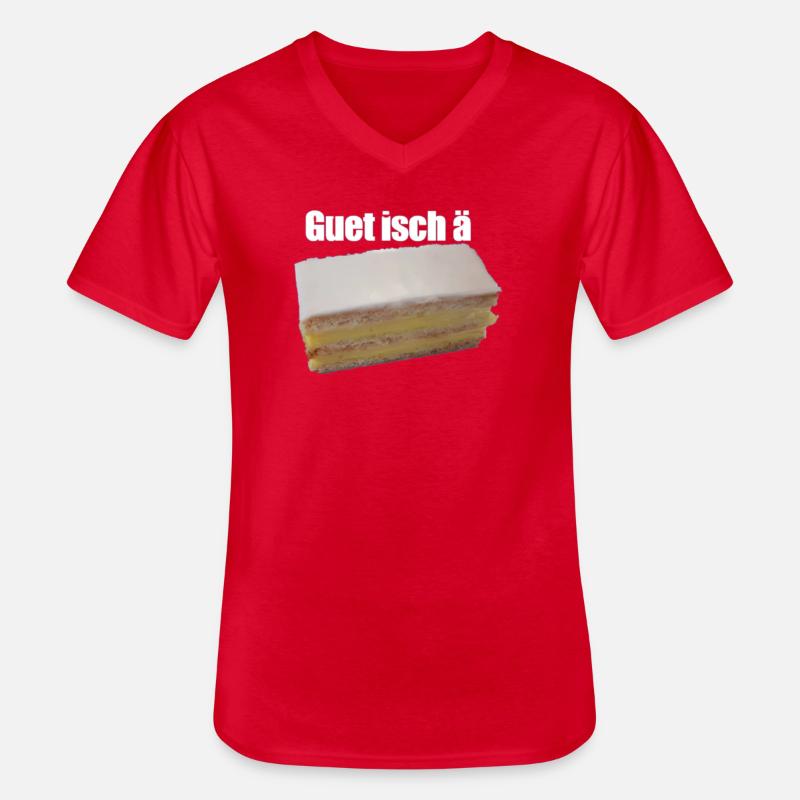 Guet isch ä Cremschnitte - Männer-T-Shirt mit V-Ausschnitt - Rot