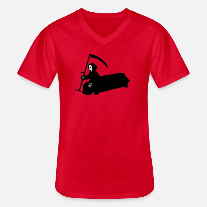 sarg sense halloween - Männer-T-Shirt mit V-Ausschnitt - Rot