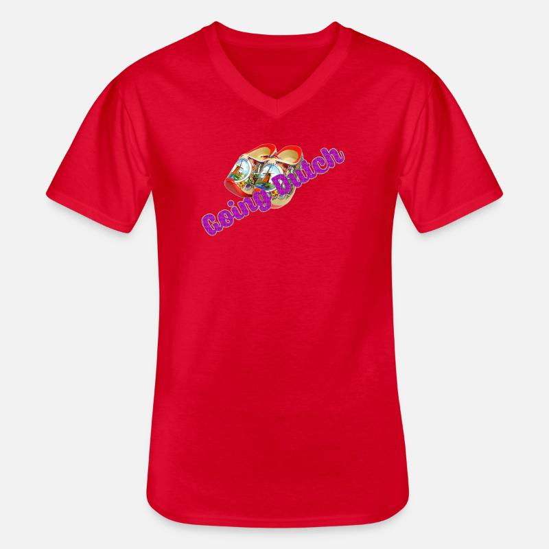 Going Dutch - Männer-T-Shirt mit V-Ausschnitt - Rot