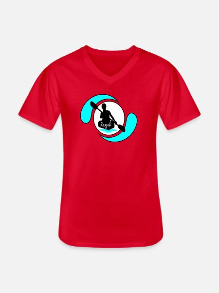 Kayak - T-shirt col V Homme - rouge