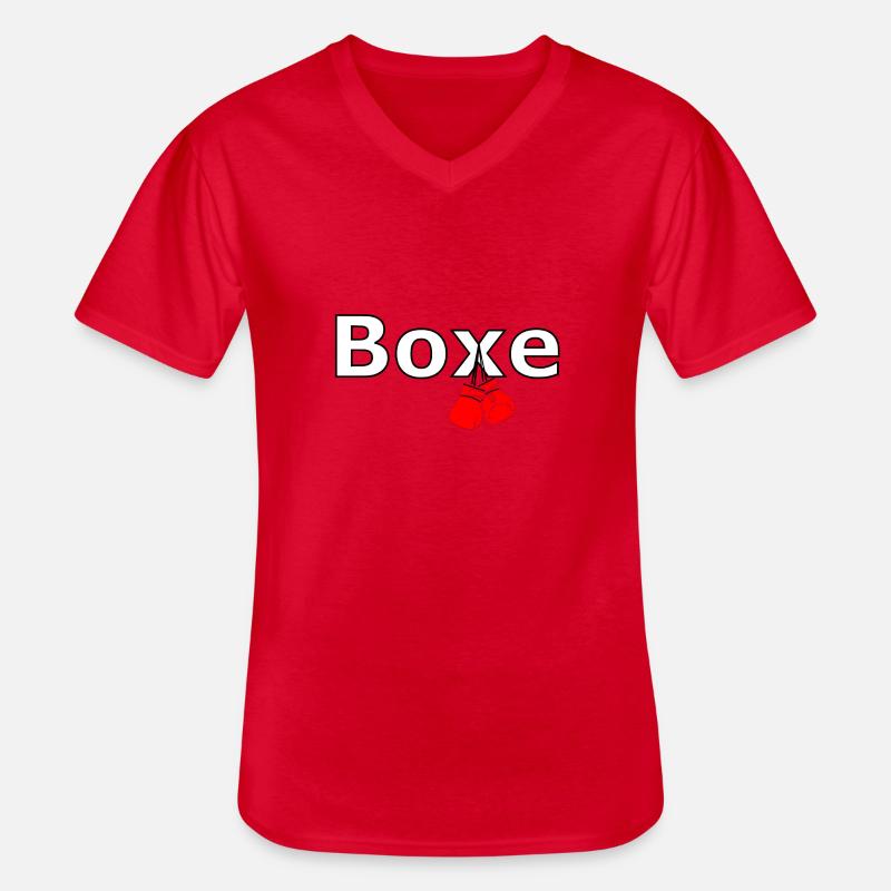 Boxen - Männer-T-Shirt mit V-Ausschnitt - Rot