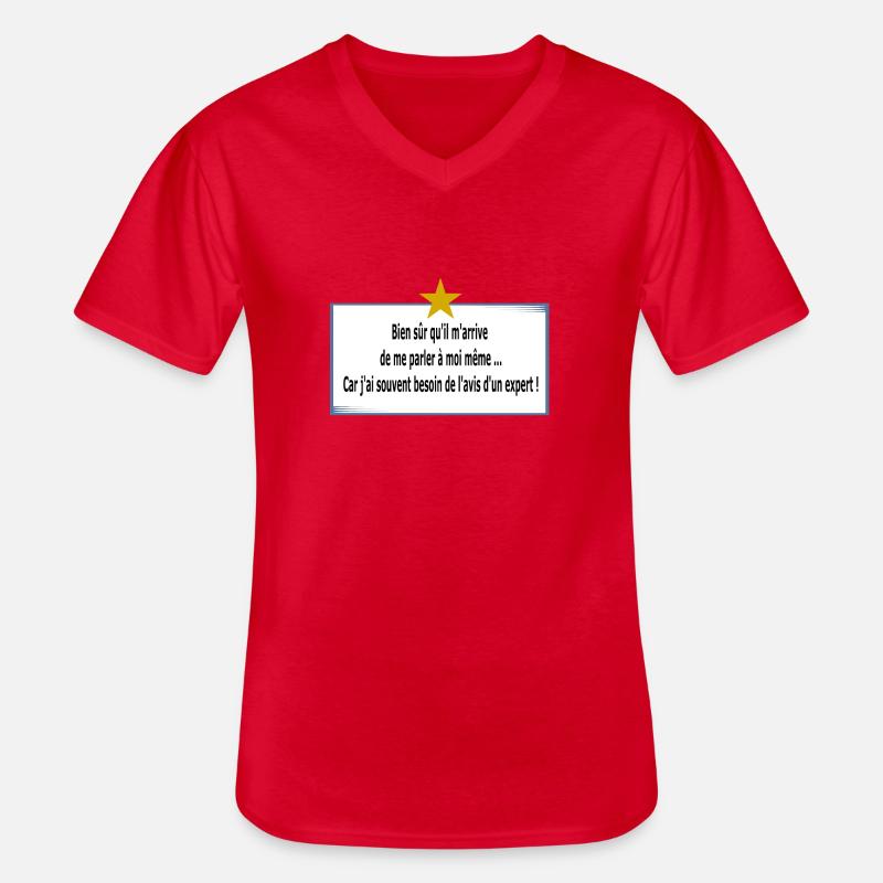 Ich rede mit mir selbst - Männer-T-Shirt mit V-Ausschnitt - Rot
