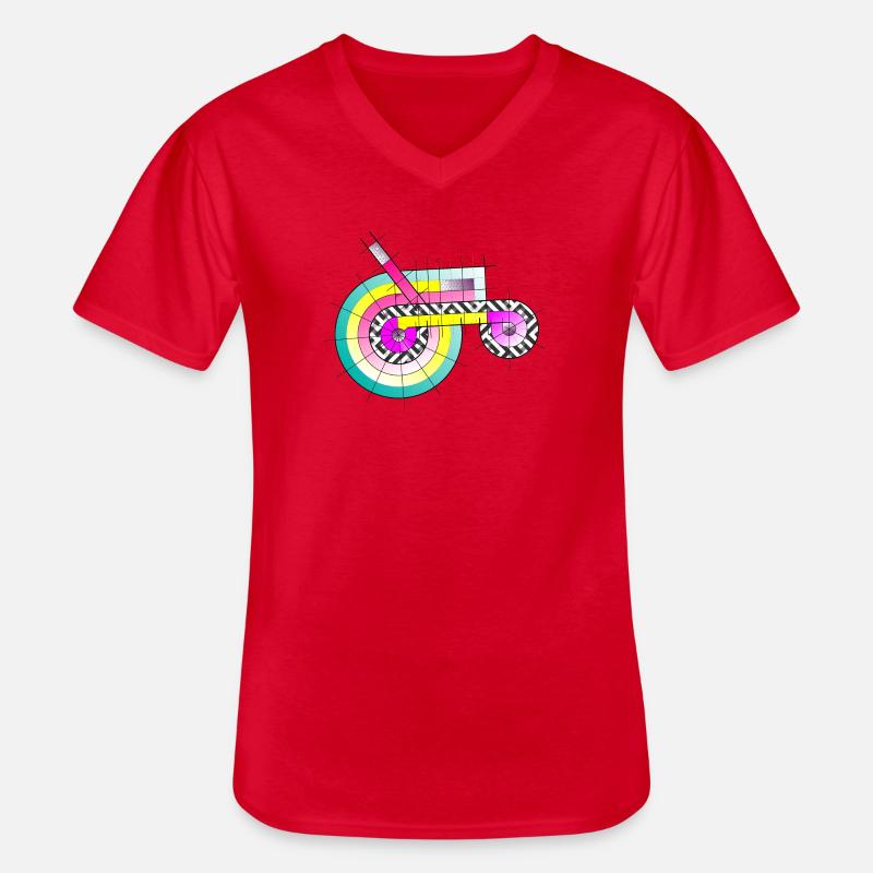 Traktor mal anders - Männer-T-Shirt mit V-Ausschnitt - Rot