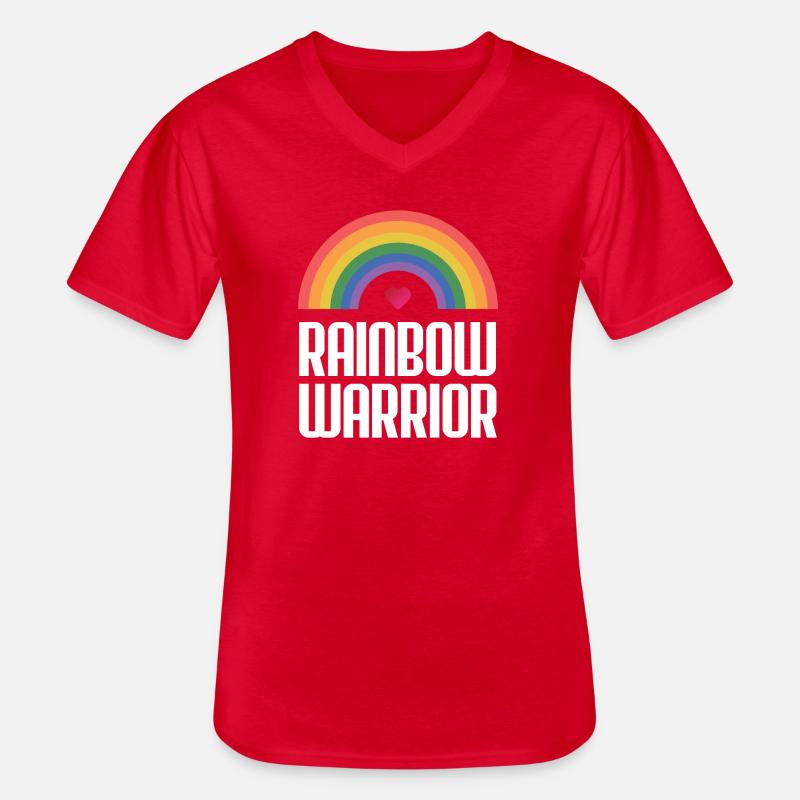 LGBTQ-Pride-Monat - Rainbow Warrior - Männer-T-Shirt mit V-Ausschnitt - Rot