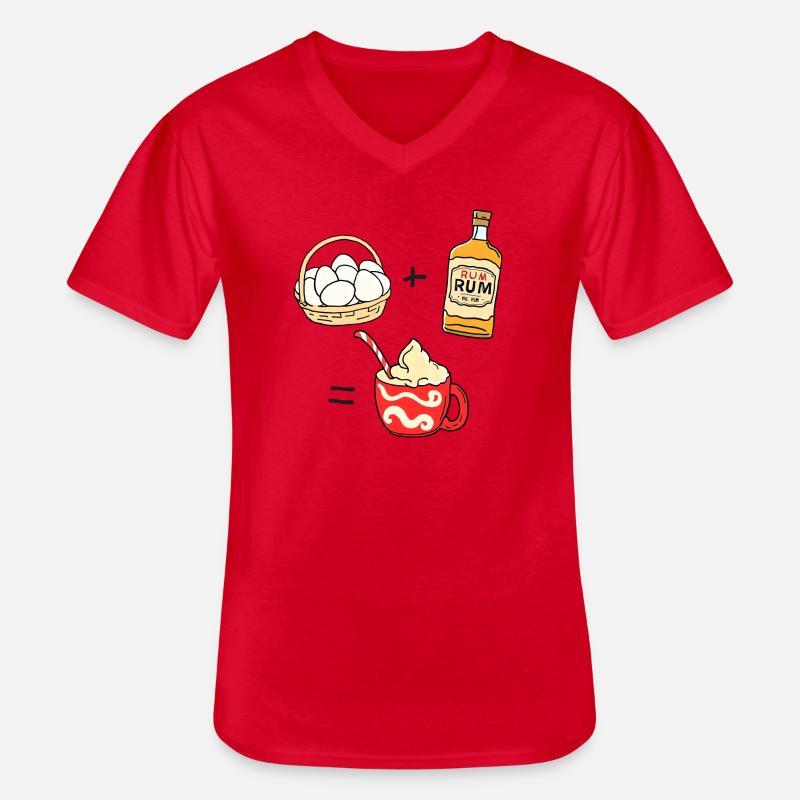 Eierpunsch - Männer-T-Shirt mit V-Ausschnitt - Rot